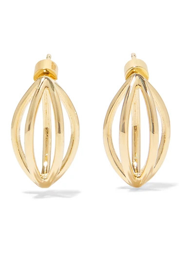 Jennifer Fisher - Small Cage Gold-plated Earrings - one size | NET-A-PORTER (UK & EU)