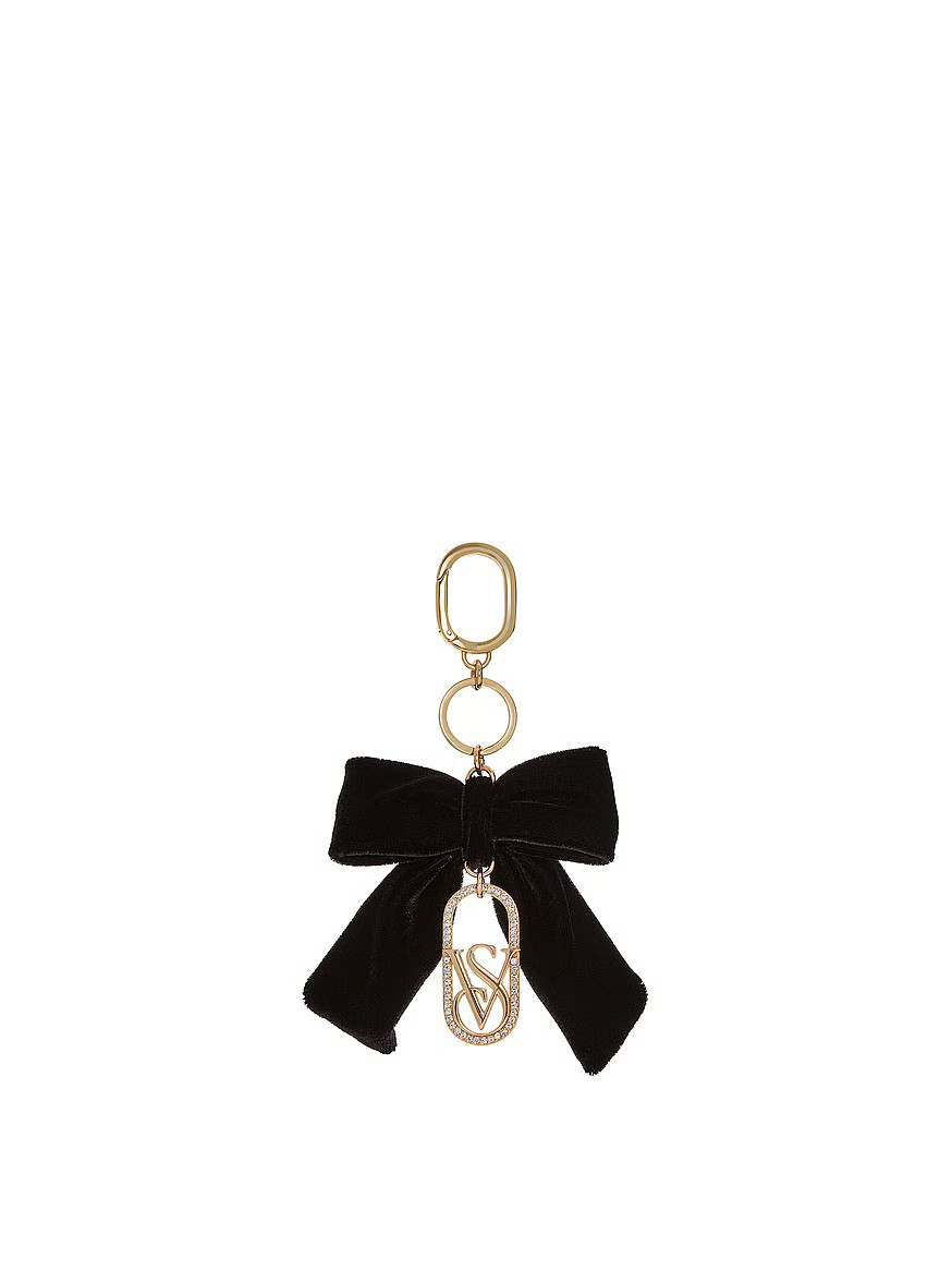 Buy Shine Bow Bag Charm Keychain, Gold Vs Black Bow - Order Small Accessories online - Victoria's... | Victoria's Secret (US / CA )