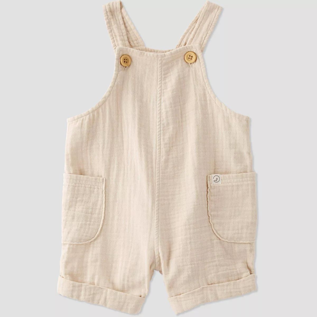 Little Planet by Carter's Organic Baby Oatmeal Shortalls - 9M | Target