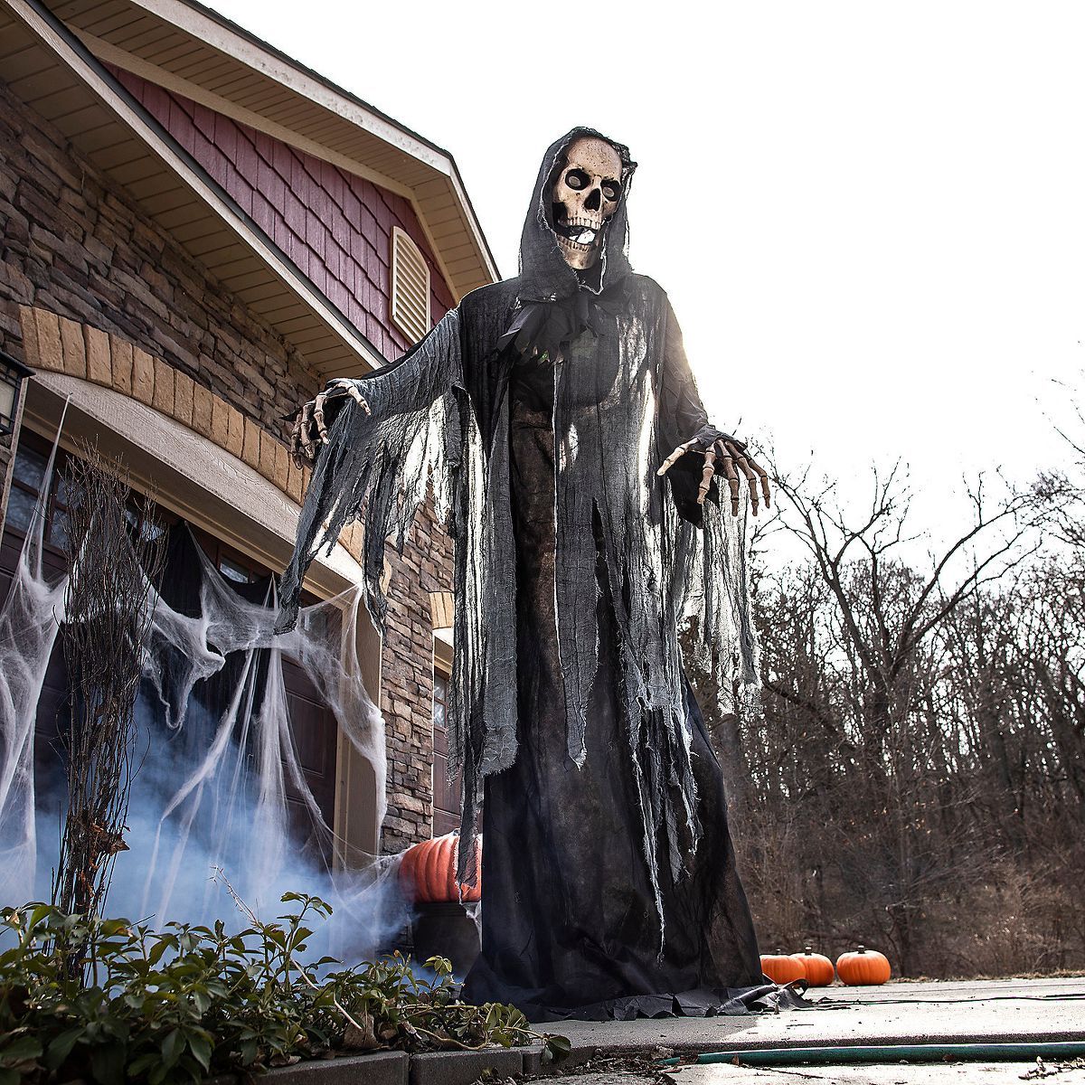 Halloween Express  Towering Reaper Animated Halloween Decoration - Size 10 ft - Black | Target