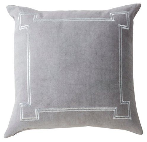 Aria 22x22 Linen Pillow, Gray | One Kings Lane