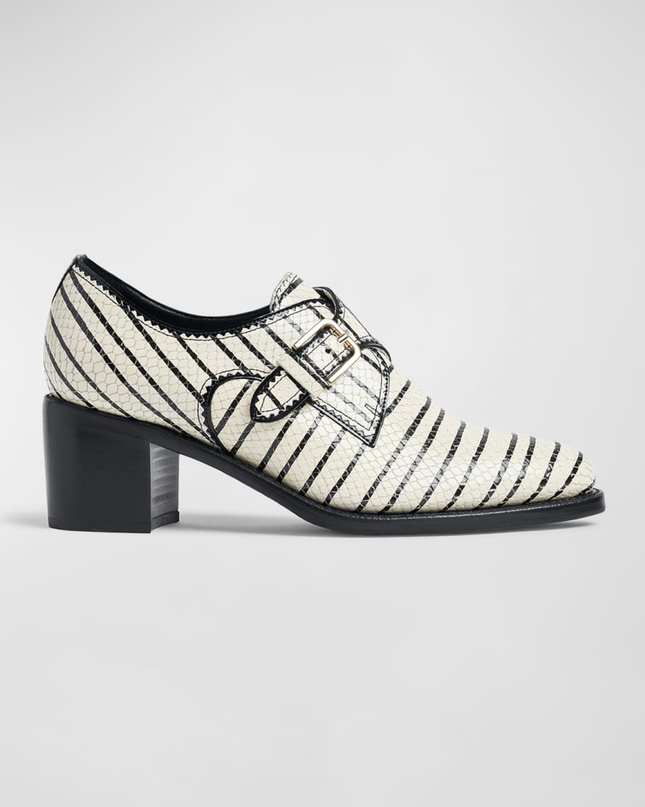 The Office of Angela Scott Miss Brooke Leather Loafer Pumps | Neiman Marcus