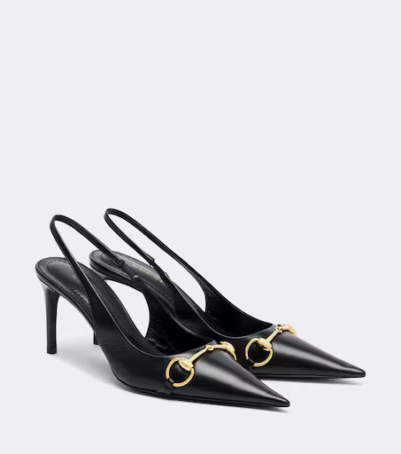 Donna Horsebit leather slingback pumps | Mytheresa (UK)