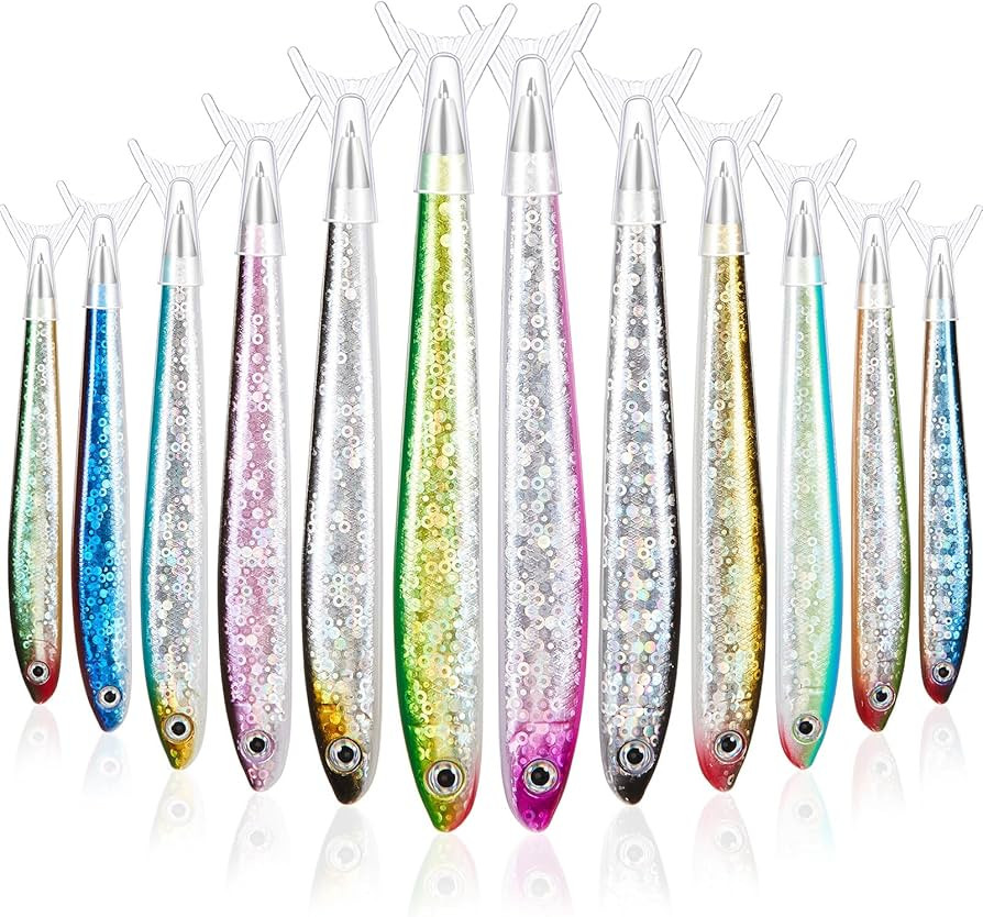 Outus 12 Pieces Fish Pens Fishing Birthday Party Favors Decoration Writing Ballpoint Pens for Off... | Amazon (US)