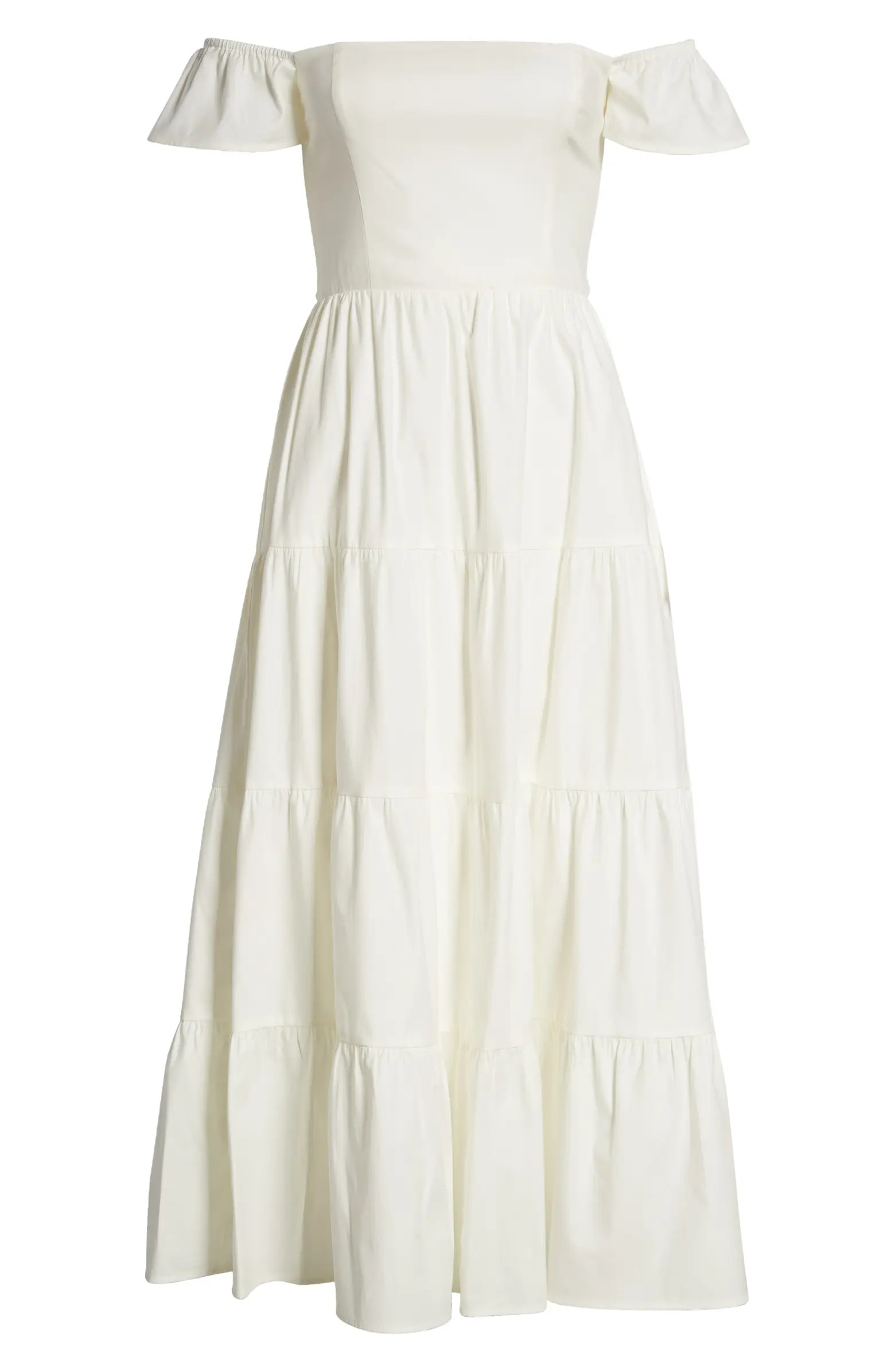 Reformation Derek Off the Shoulder Tiered Dress | Nordstrom | Nordstrom
