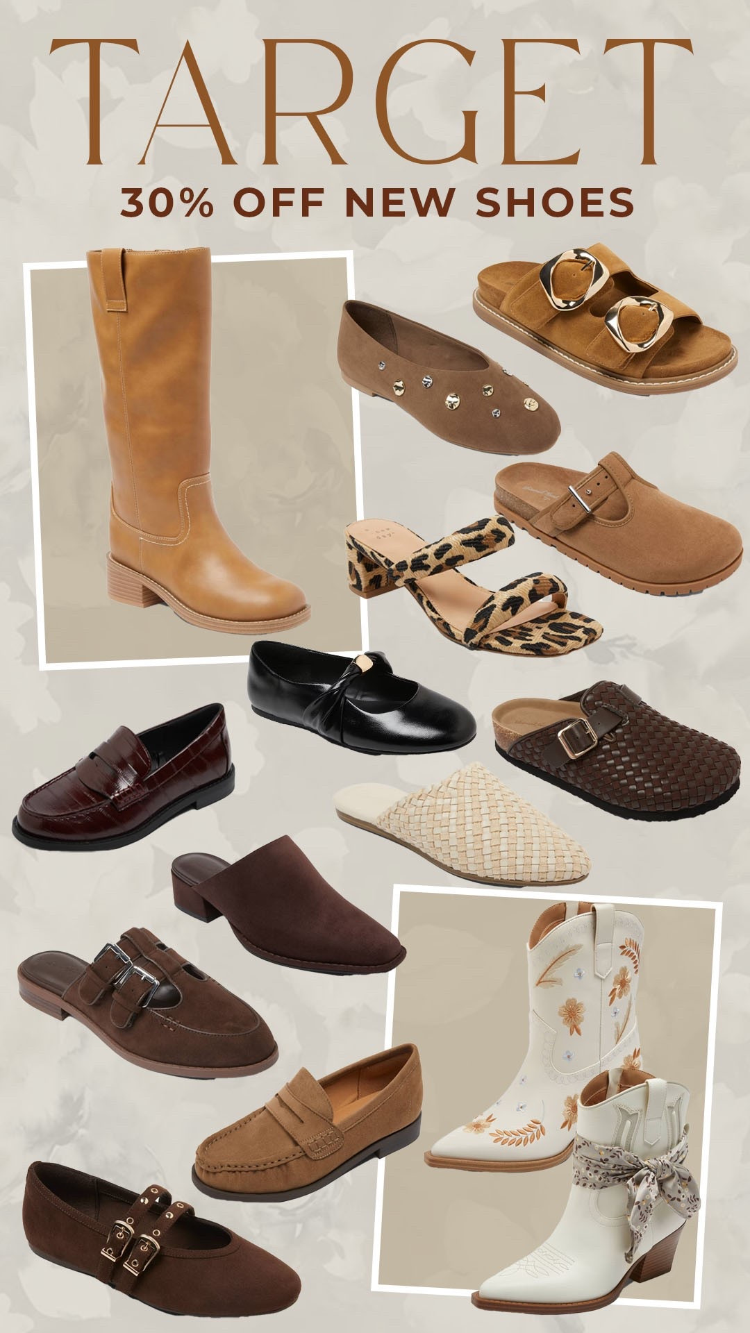 30% off Target shoes!

#targetdeals

Target deals. Target new arrivals. Target fashion. Target shoes. Target fall boots.

#LTKootd #LTKSeasonal #LTKSaleAlert