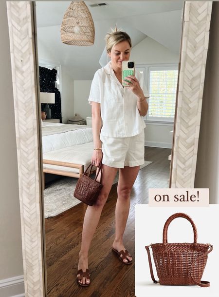 Love this J.Crew tote and it’s on sale for under $70 (was $118). Perfect for spring & summer 

Size small in top & bottoms 

vacation outfit, travel

#LTKfindsunder100 #LTKstyletip
