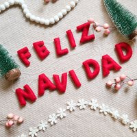 Feliz Navidad Felt Garland, Bunting Christmas Decorations, Kids Winter Garland Decor, For Mantle Party Decoration | Etsy (US)