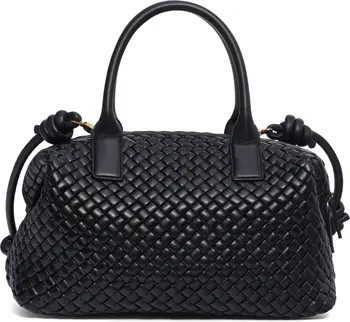 Bauletto Padded Intrecciato Leather Bowler Bag | Nordstrom