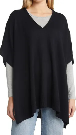 V-Neck Wool & Cashmere Poncho | Nordstrom