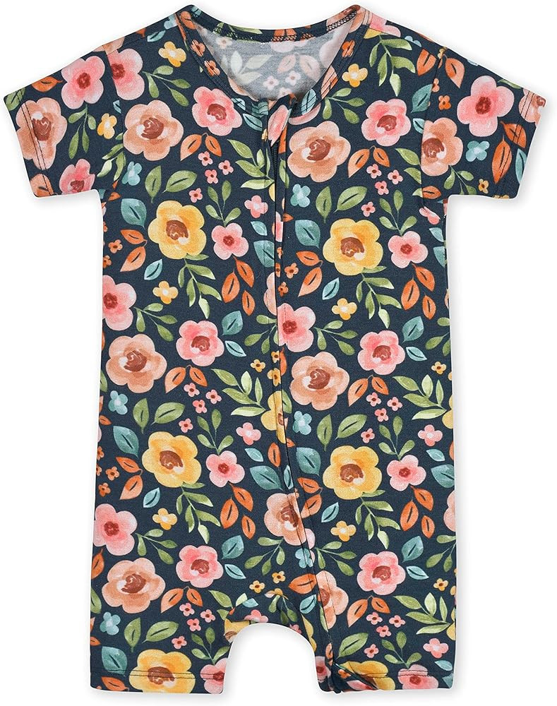 Gerber Unisex Baby Buttery-Soft Short Sleeve Romper With Viscose Made With Eucalyptus | Amazon (US)