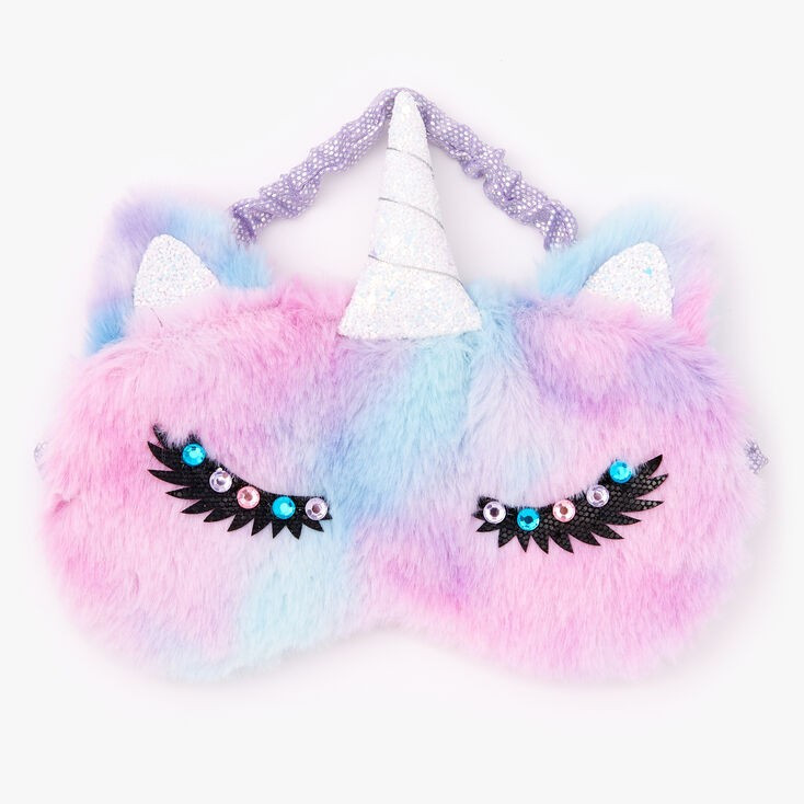 Furry Ombre Unicorn Sleeping Mask | Claire's (US)