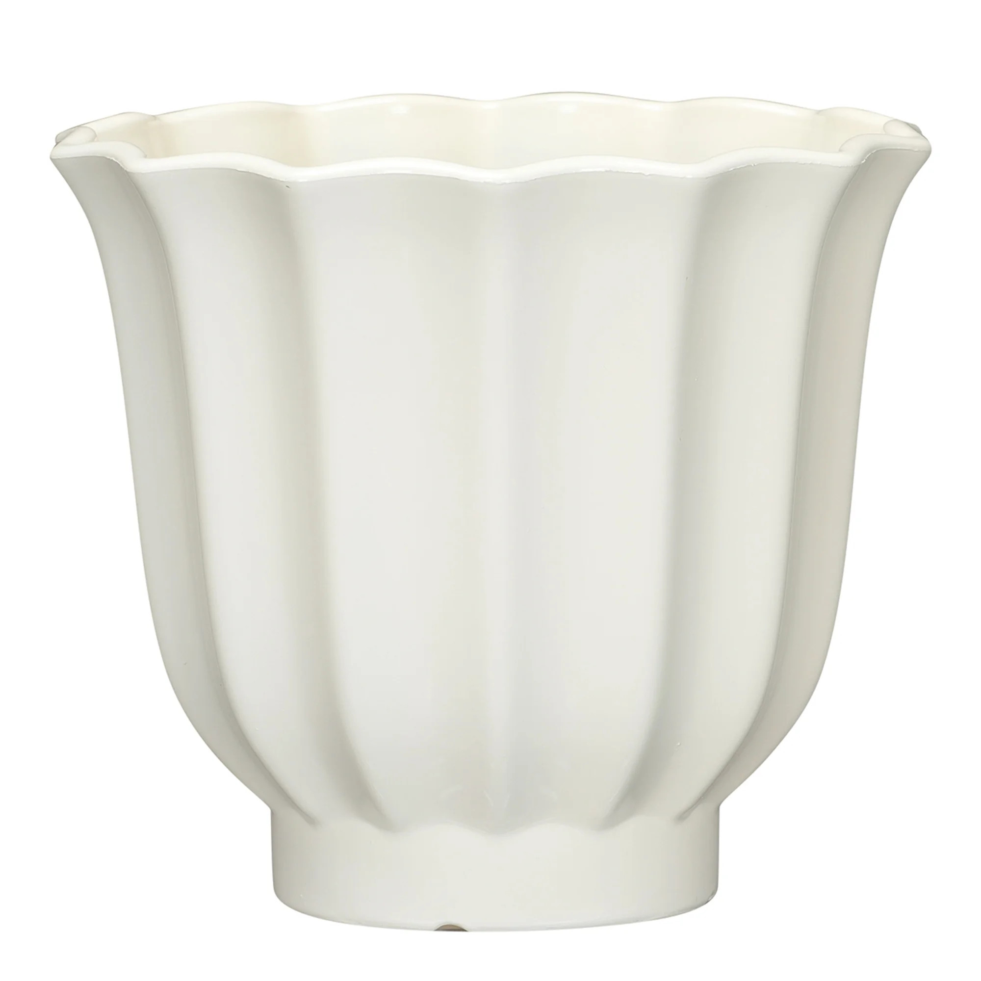 Mainstays Lillian 8" x 8" x 7" Round Vanilla Dream 100% Recycled Resin Planter | Walmart (US)