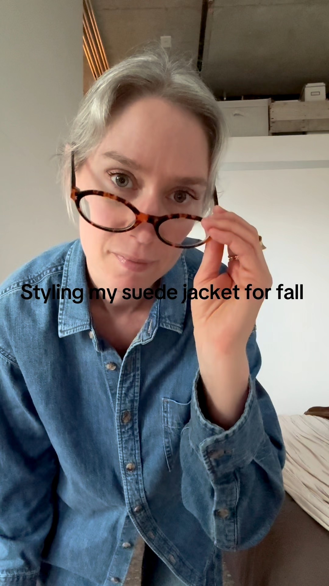 Denim on denim plus suede is 🤌🏻 My suede jacket is vintage but linked something similar. 

#LTKfall #LTKjeans #LTKcanada