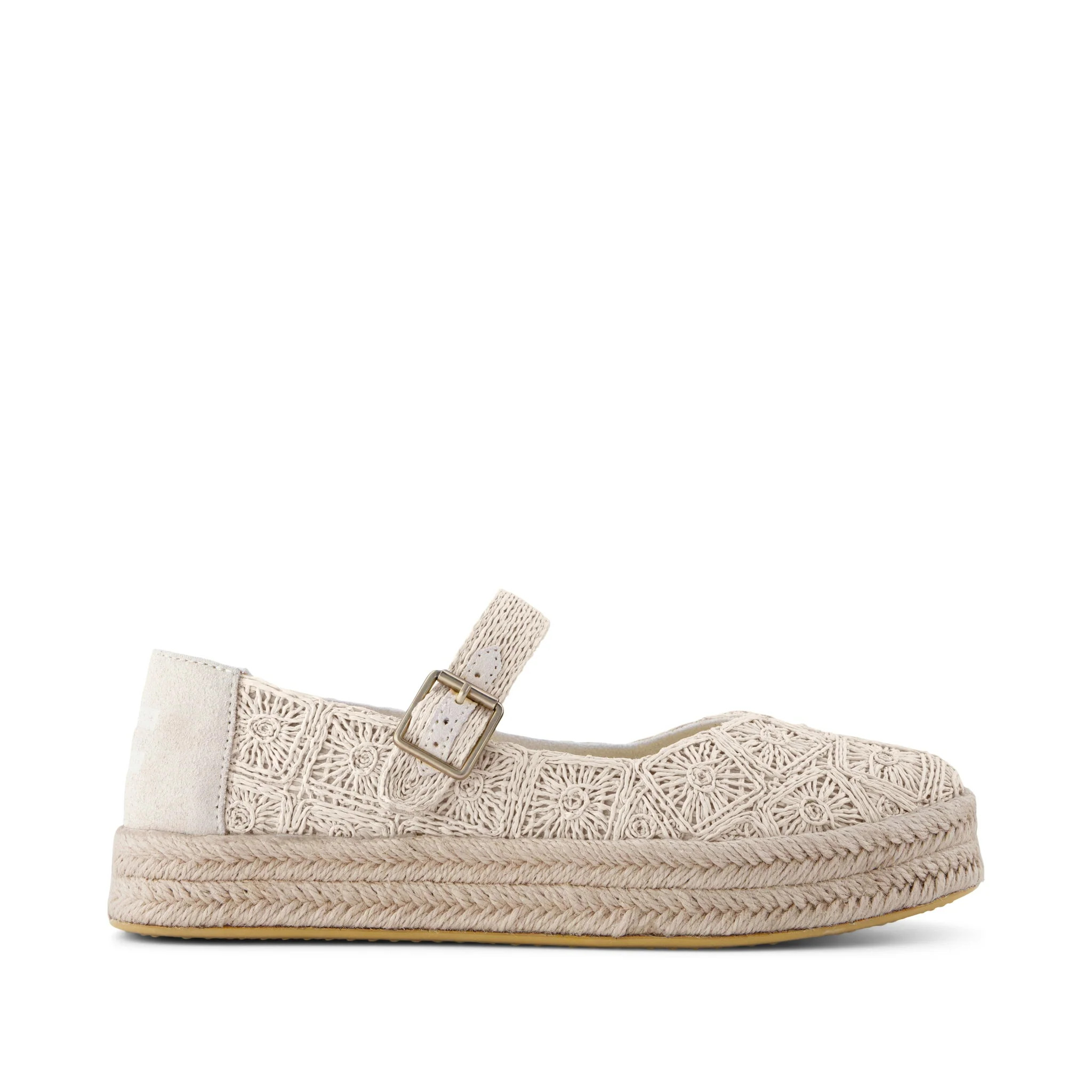Womens Carolina Mary Jane Espadrille Undyed Floral Raffia | Toms EMEA