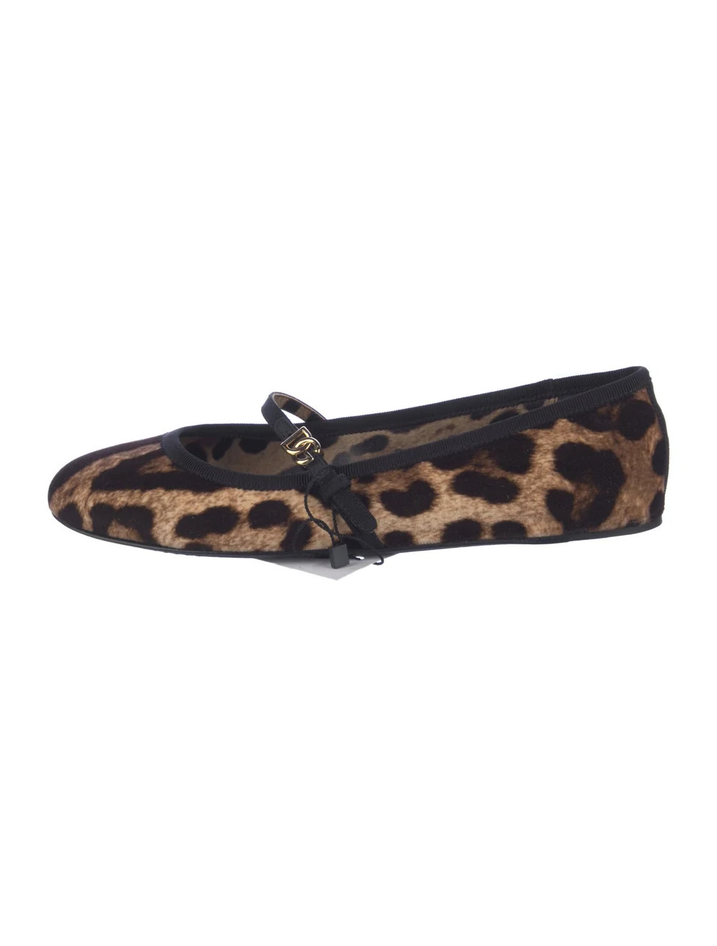 Dolce & Gabbana Vally Mary-Jane Velvet Mary Jane Flats - Brown Flats, Shoes - DAG553179 | The Rea... | The RealReal