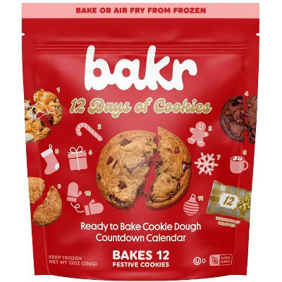 BAKR Countdown Calendar Frozen Cookie Variety Pack - 12oz/12ct | Target
