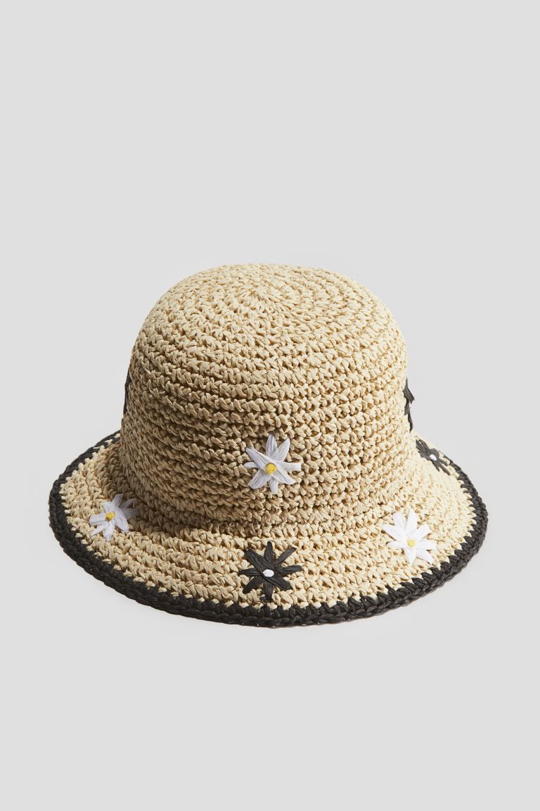 Embroidered Straw Hat | H&M (US + CA)