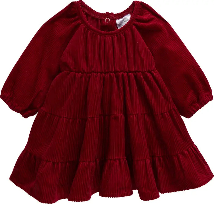 TINY TRIBE Cotton Corduroy Tiered Dress | Nordstrom | Nordstrom