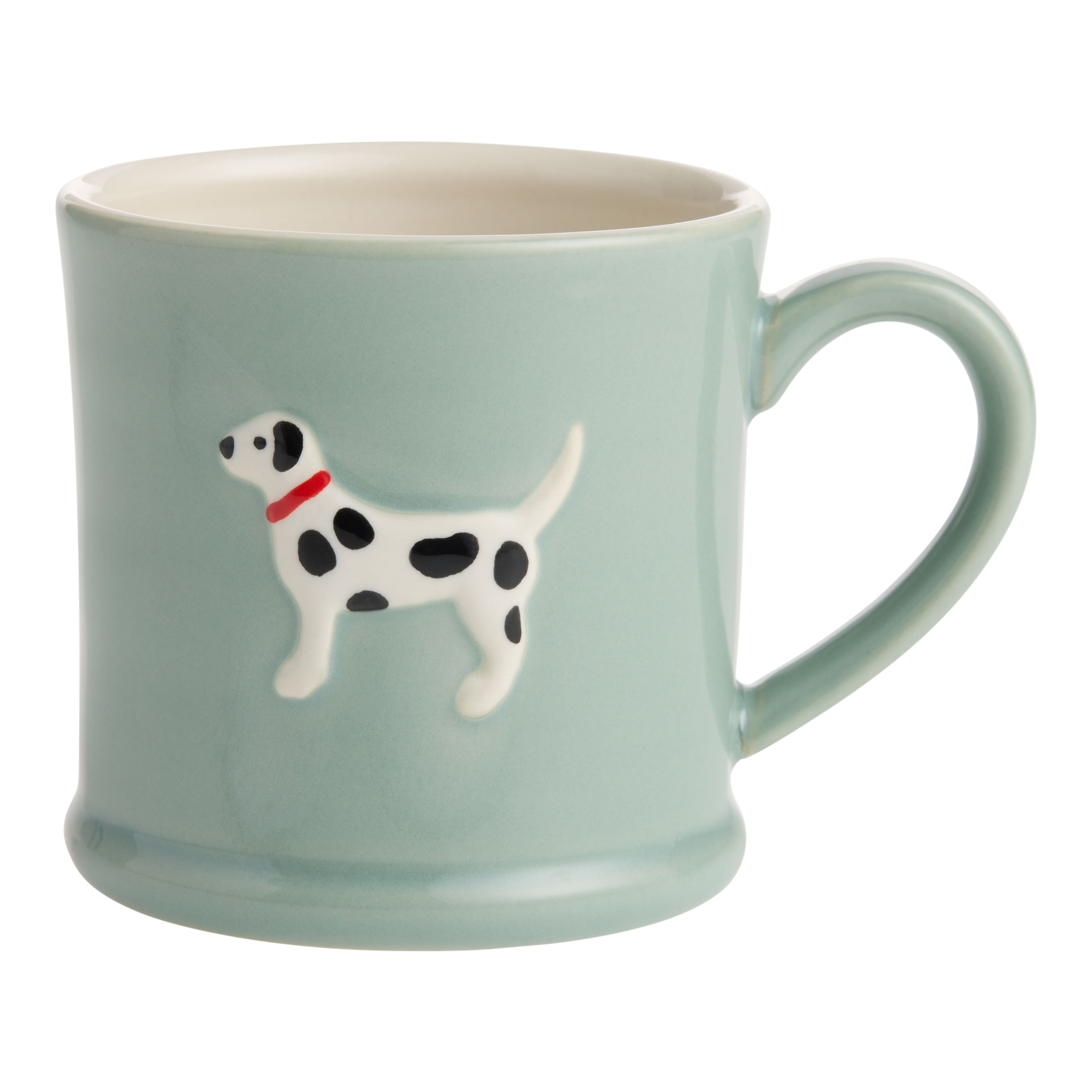 Dog Icon Embossed Hand Painted Ceramic Mug | World Market