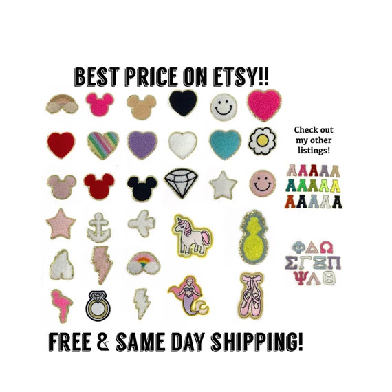 Chenille Iron on Patch and Stick on Patch  Mouse Patch  | Etsy | Etsy (US)