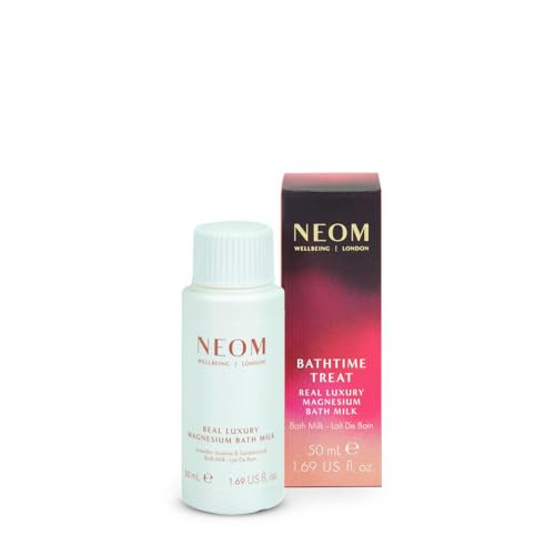 NEOM Real Luxury Magnesium Bath Milk 50ml Gift I 100% Natural scents Including Lavender, Jasmine and Sandalwood to Soothe Muscles and Tired Limbs I Stocking Stuffer | Amazon (US)