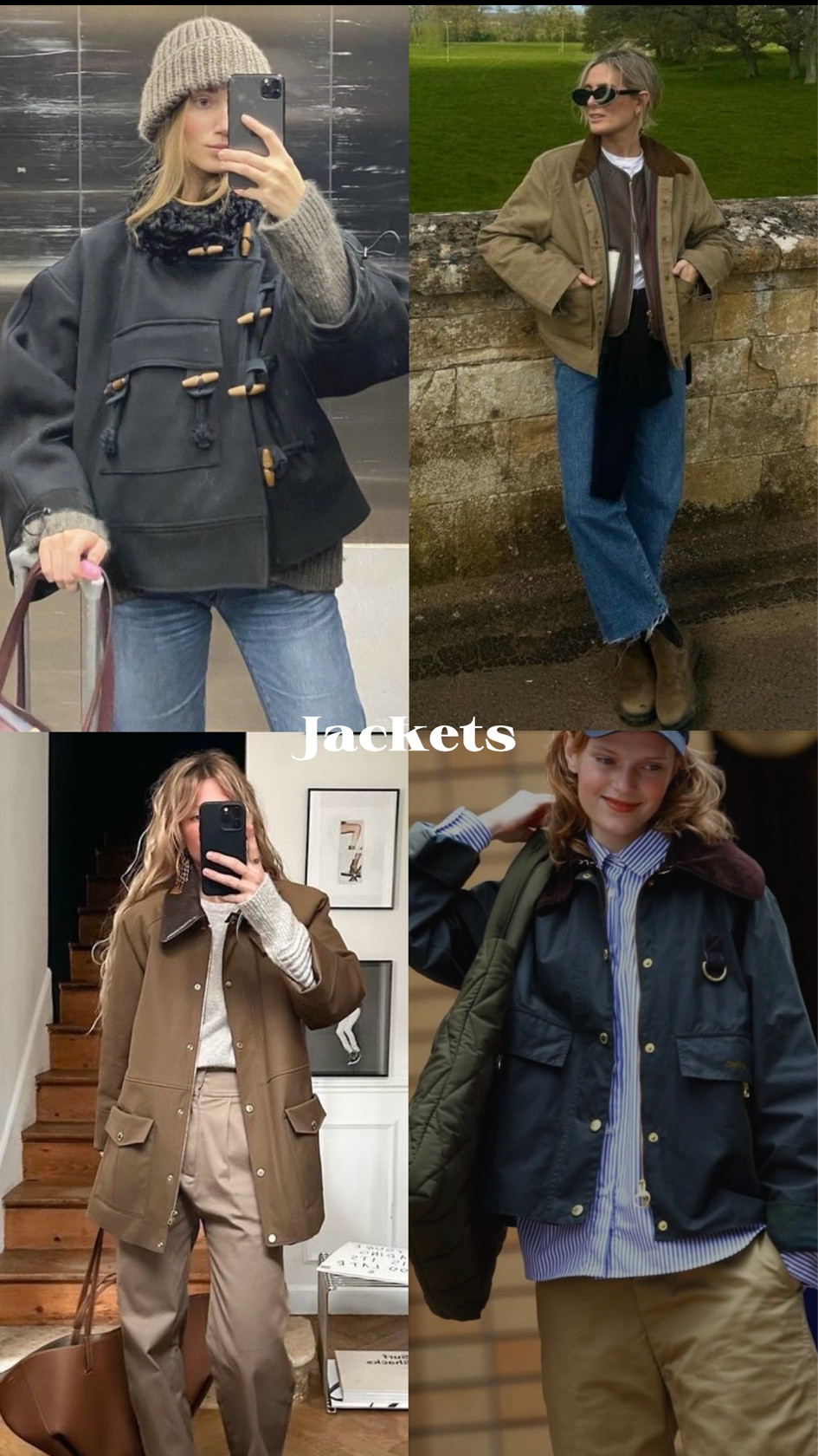 Barn Jacket 
Duffel Coat
Rain Coat

#LTKwinter #LTKspring #LTKstyletip