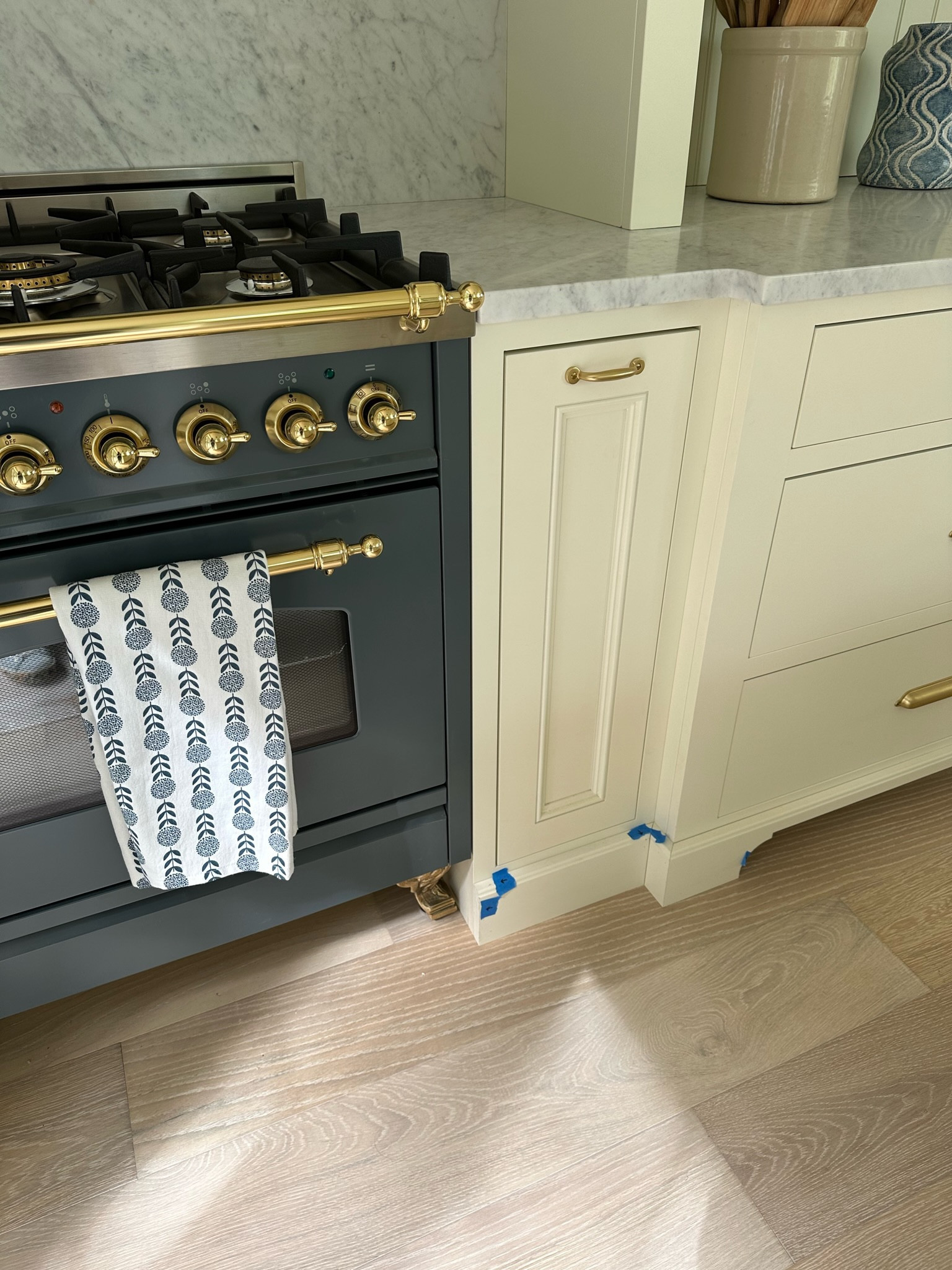 Our new Ilve kitchen range (+ brass hardware and blue and white kitchen towel)

#LTKhome #LTKsalealert #LTKstyletip