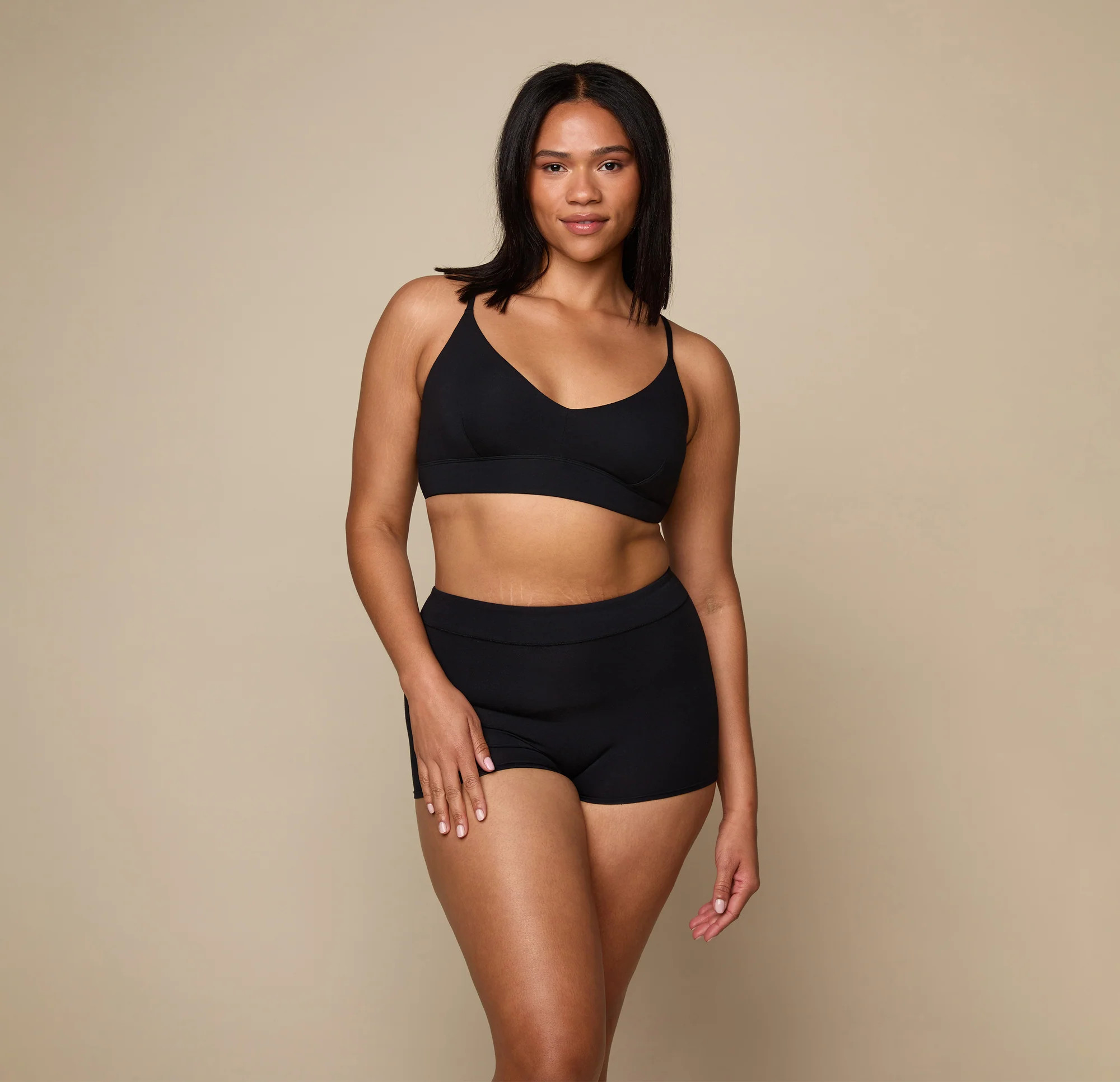 Cloud Cotton Highwaist Boyshort - Black | Harper Wilde