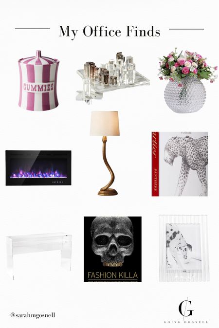 Some of my favorite decor pieces in my home office! Coffee table books, Jonathan Adler Decor, Lucite Chess Set, Lucite Furniture, Faux Fireplace

#LTKGiftGuide #LTKSeasonal #LTKhome