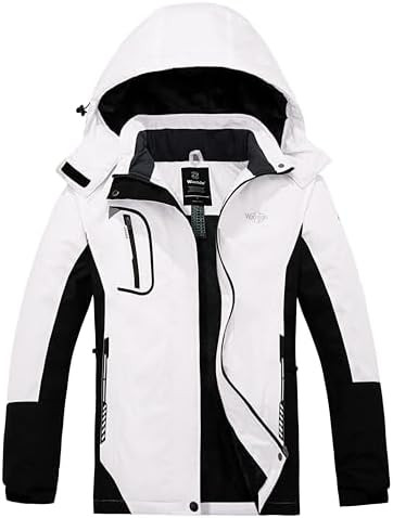 wantdo Women's Mountain Waterproof Ski Jacket Windproof Rain Jacket Winter Warm Hooded Coat | Amazon (US)