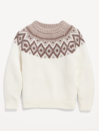 Fair Isle Raglan Sweater for Toddler Girls | Old Navy (US)