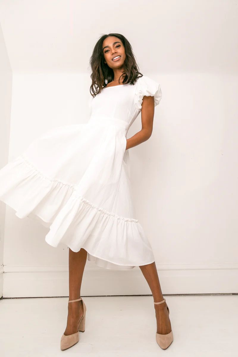 DAHLIA DRESS IN WHITE | Ivy City Co