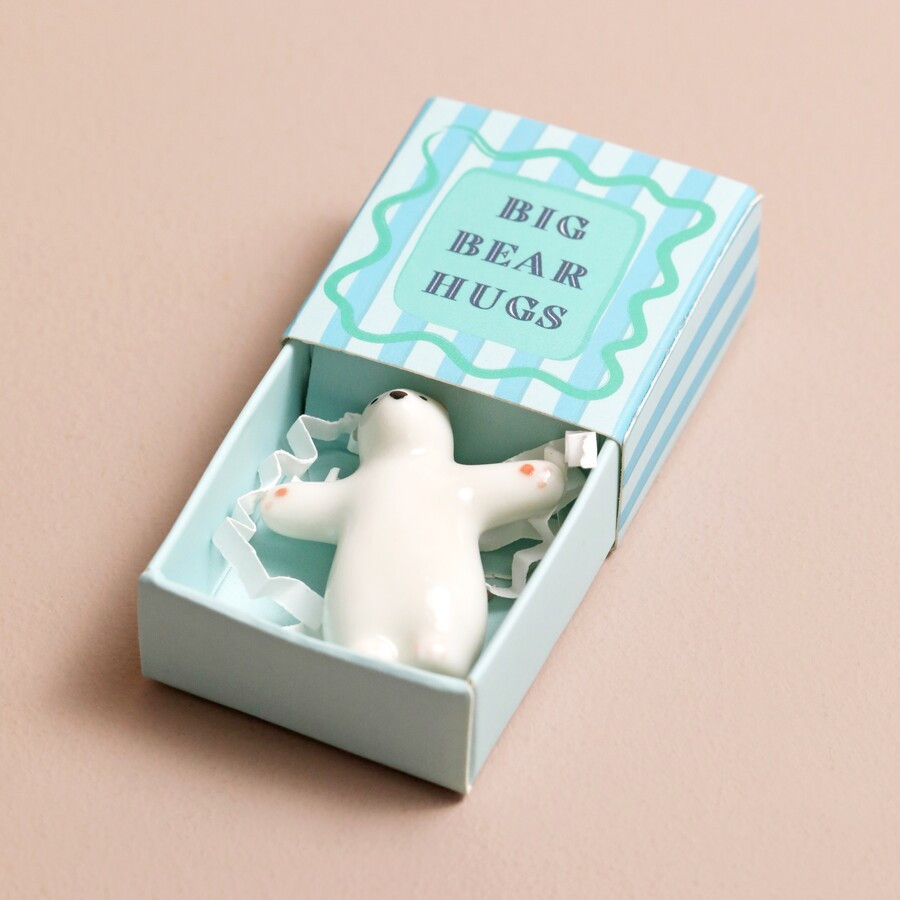 Tiny Matchbox Ceramic Bear Token | Lisa Angel