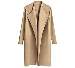 LILLUSORY Women's Long Wool Cardigan Sweaters Oversized Fall Dressy Coatigan Light Casual Jackets... | Amazon (US)