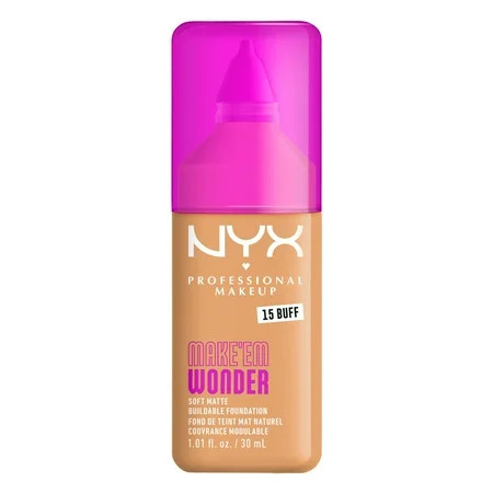 NYX Professional Makeup Make EM Wonder 24H Soft Matte Foundation Makeup BUFF 15 | Walmart (US)