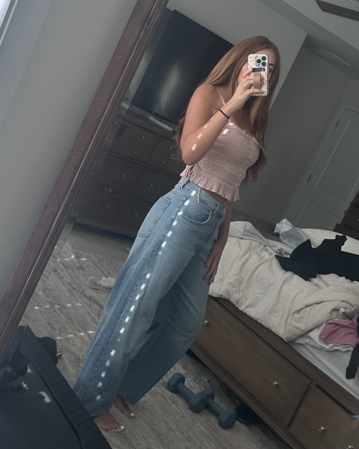 Obsessed with my new #zara #jeans 

#LTKSeasonal #LTKFindsUnder100 #LTKStyleTip