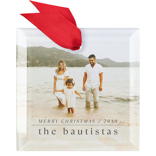 Simple Family Christmas Glass Ornament | Shutterfly