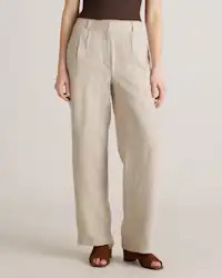 100% European Linen Pleated Trouser | Quince