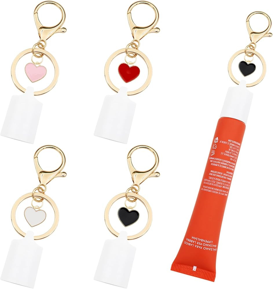 TTYY 4 PCS Lip Balm Cap Keychain for Summer Fridays 0.5 Oz Heart Lip Gloss Keychain for LANGIGE 0... | Amazon (US)