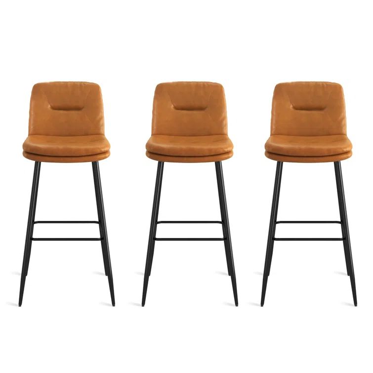 Pelayo Upholstered Leather Bar & Counter Stool | Wayfair North America