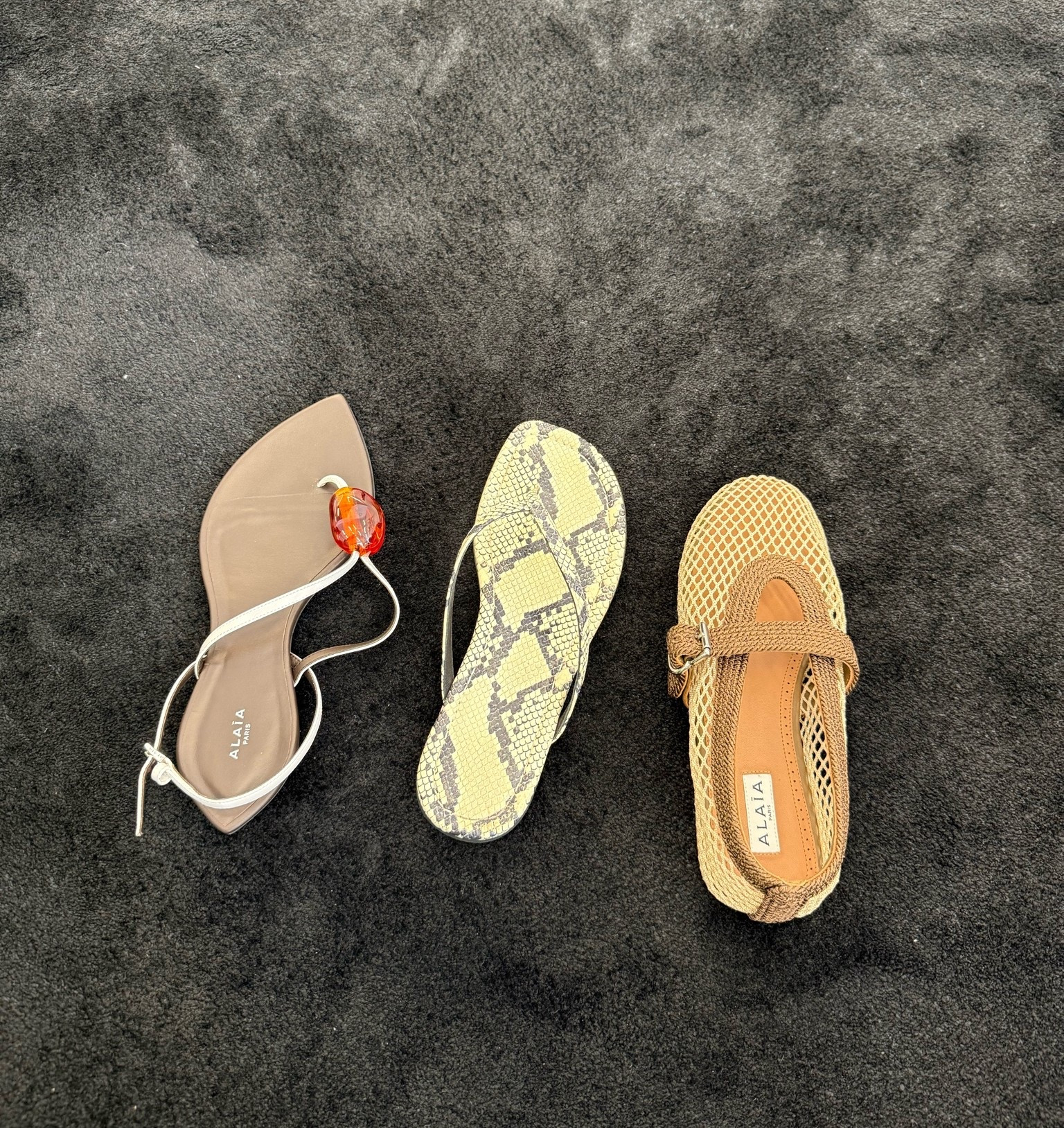 I walked in wearing my snakeskin  flip-flops and I wanted to try on their mash flats and while I was there, I thought of that sandal was really cool. I did not buy the sandal, but I did buy the mash flats and I sized down to a seven in these, I’m typically a size 8, so I think they run big.

￼

#LTKOver40 #LTKdayinmylife #LTKTravel