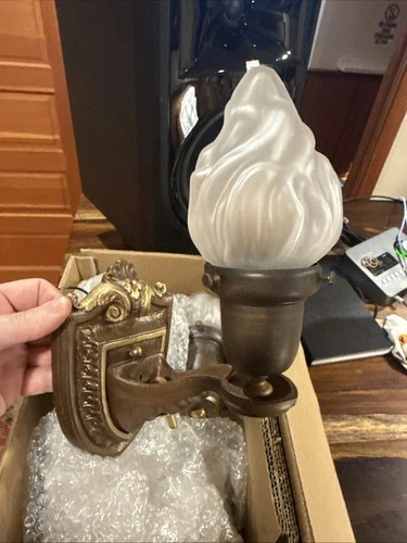 Art Deco Style Flame Sconces (quantity 3) | eBay US