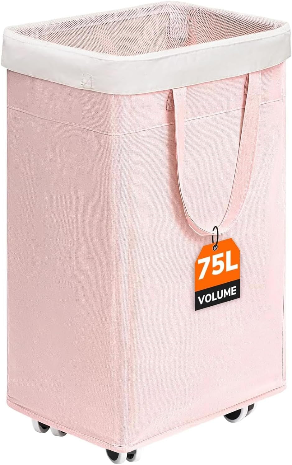 CHICVITA Slim Laundry Hamper with Wheels 75L, Collapsible Rolling Laundry Basket for Living Room,... | Amazon (US)