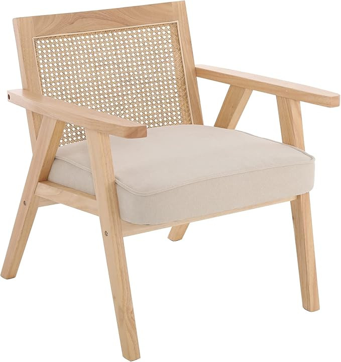 ZHENGHAO Mid Century Modern Accent Chair Upholstered Lounge Armchair with Mesh Back Retro Wooden ... | Amazon (US)