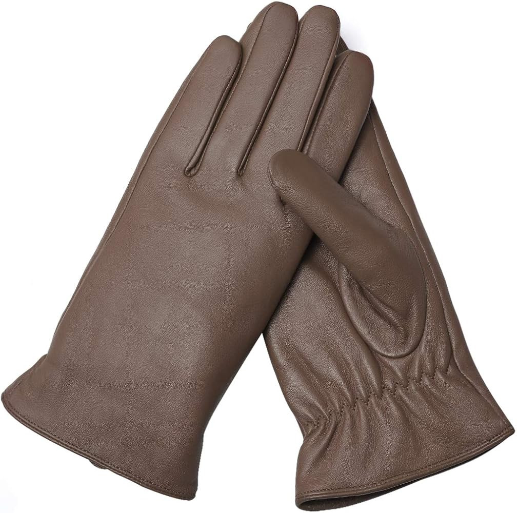 Air Curvey Winter Touch Screen Leather Gloves Womens Driving Glove Warm Lining | Amazon (US)