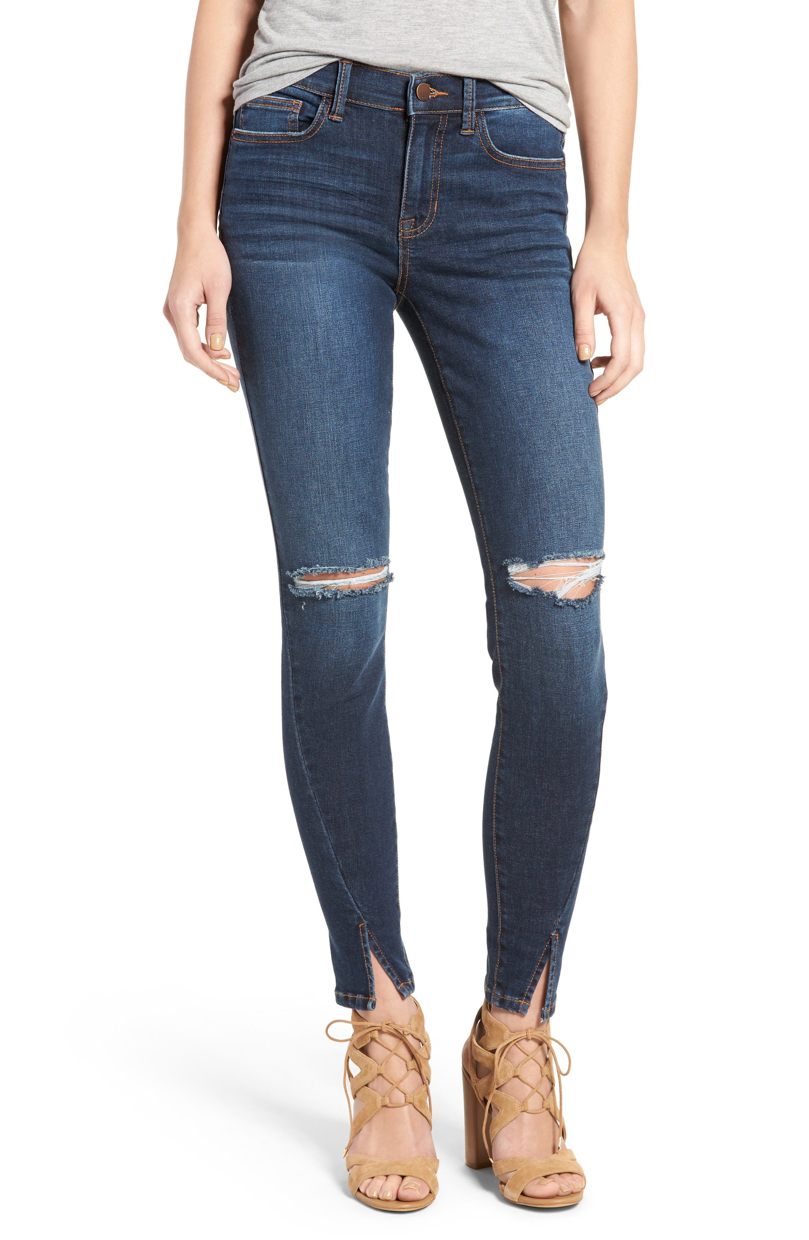 Slit Front Skinny Jeans | Nordstrom