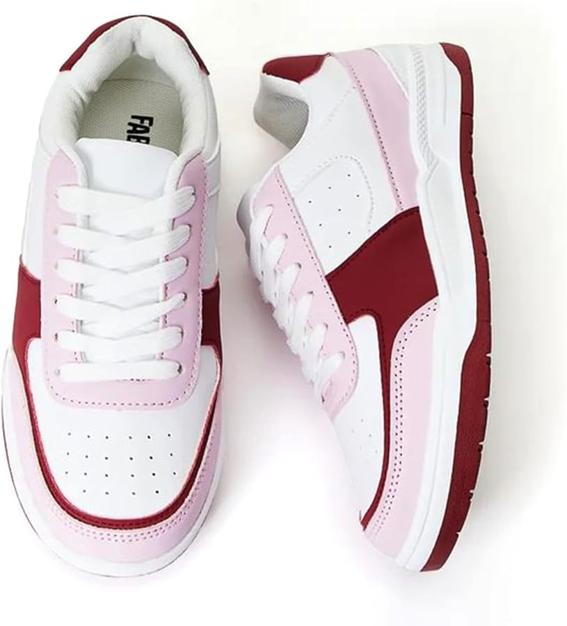 FabKids Girls' Vintage Tennis Shoes Classic Sneakers Breathable Non-Slip Athletic Shoes Cute Lace... | Amazon (US)