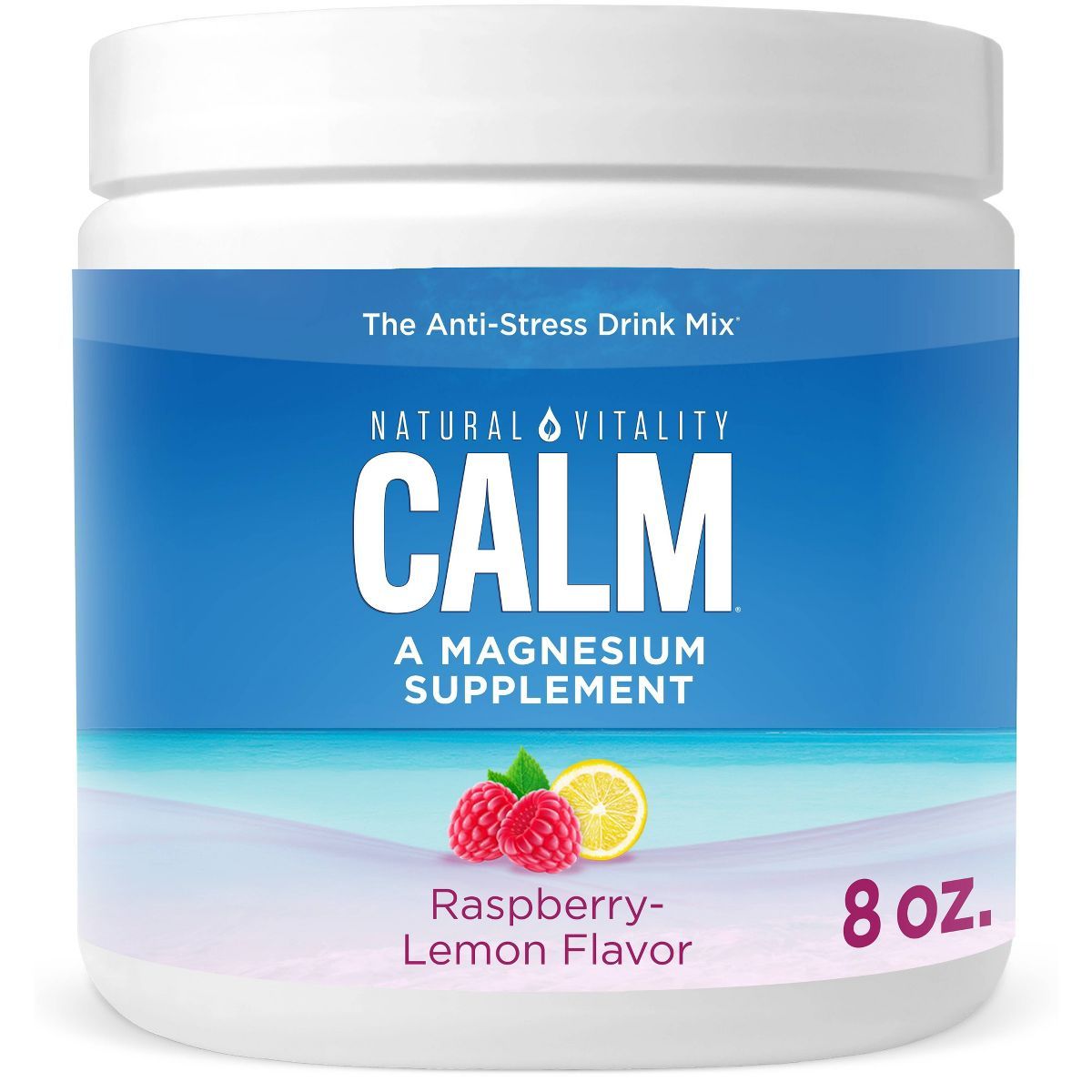 Natural Vitality CALM Mineral Magnesium Supplement Powder - Raspberry Lemon - 8oz | Target