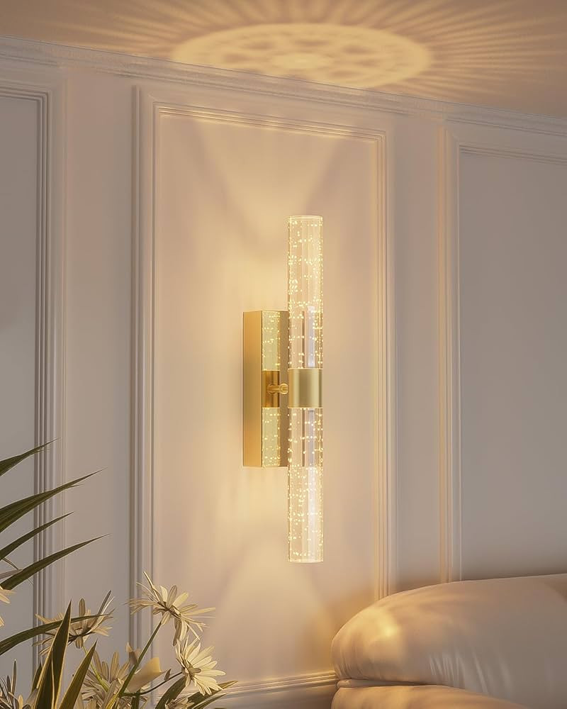 Battery Operated Gold Wall Sconce 12000mAh Rechargeable Battery Powered Wall Lighting Indoor Not ... | Amazon (US)